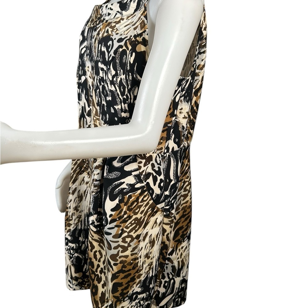 Joei & I Animal Print Sleeveless Dress Sz 6 Women Mini  Neutral Leopard Print - Picture 5 of 11